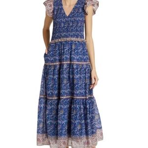 NEW Sea NY Rosita Smocked Midi Dress - 0